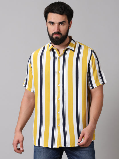 Stripey Summer Half-Sleeve Shirt