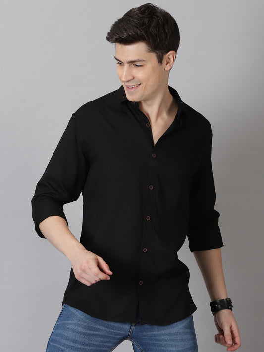 Black Slate Full-Sleeve Casual Shirt