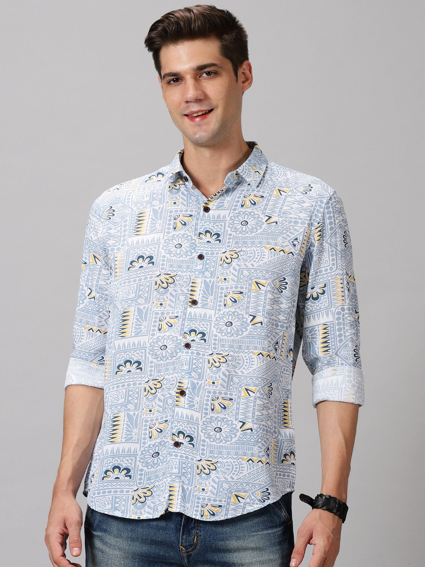 Paisley Mosaic Full-Sleeve Casual Shirt