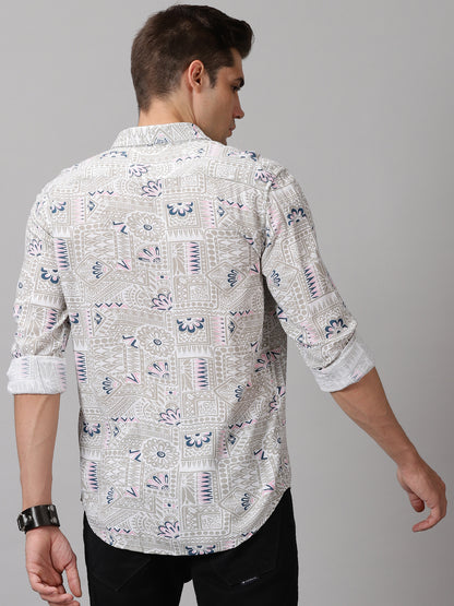 Intricate Mandala Fll-Sleeve Casual Shirt