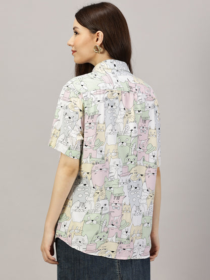 ToonFrenzy Half-Sleeve Oversized Shirt