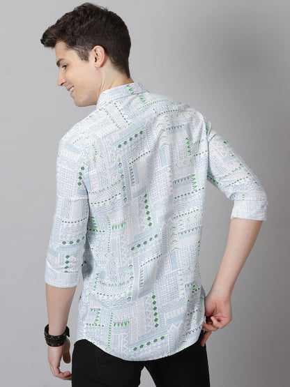 Vibrant Mosaic Full-Sleeve Casual Shirt