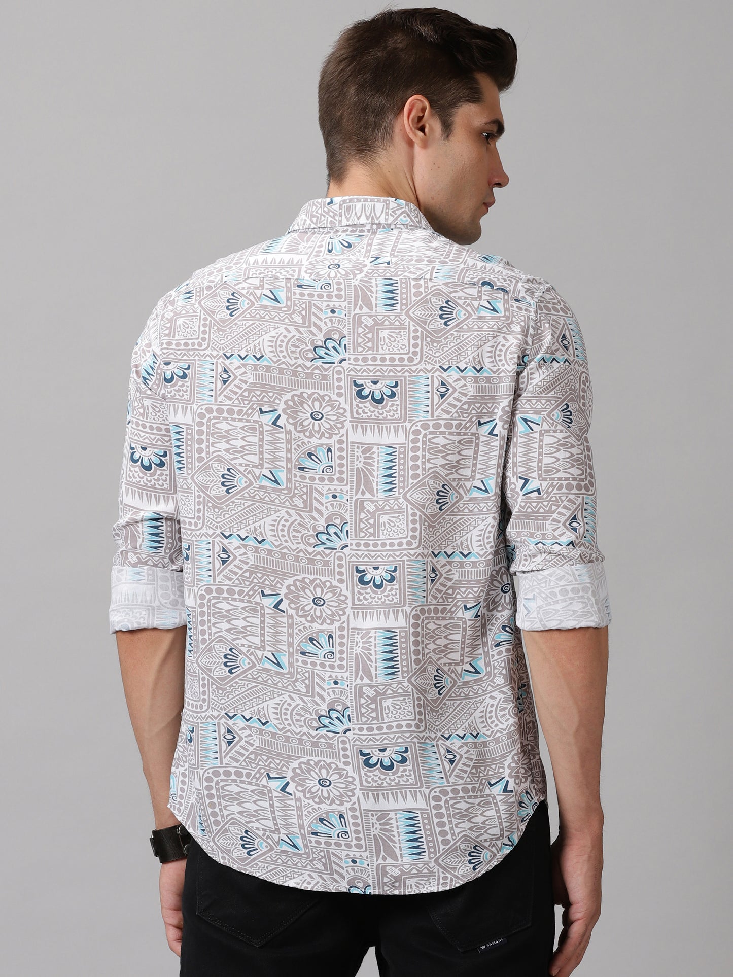 Mandala Canvas Full-Sleeve Casual Shirt