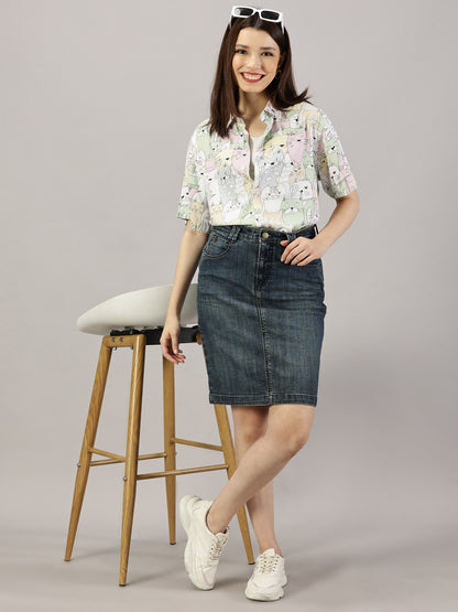 ToonFrenzy Half-Sleeve Oversized Shirt