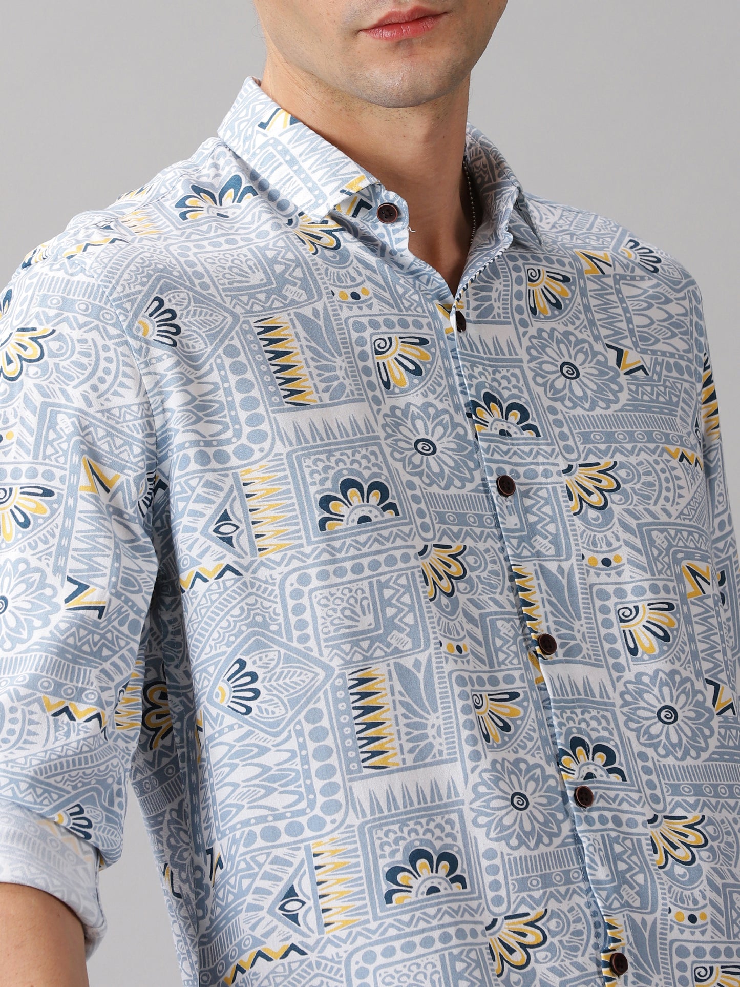 Paisley Mosaic Full-Sleeve Casual Shirt