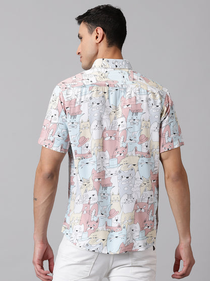 Graphic Glee Half-leeve Casual Shirt