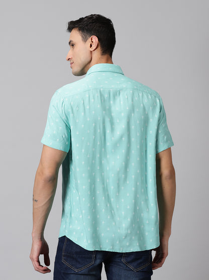 Minty Breeze Half-Sleeve Casual Shirt