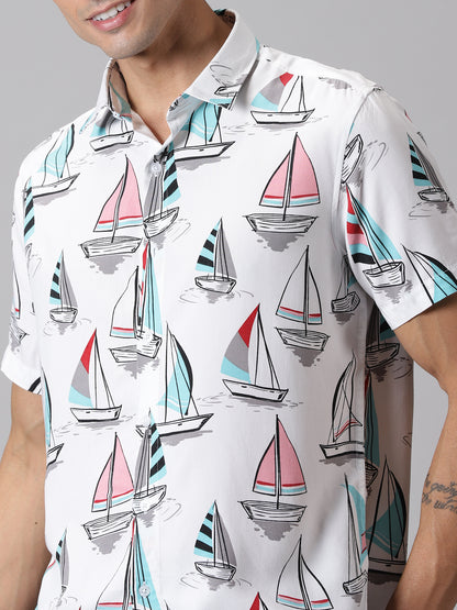 Sailor's Voyage Half-Sleeve Casual Shirt