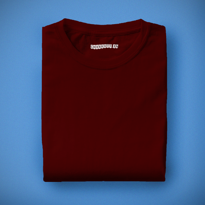 Solid Maroon Half Sleeves T-Shirt