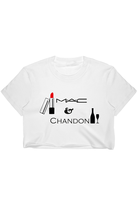 MAC and Chandon Half Sleeves Crop T-Shirt