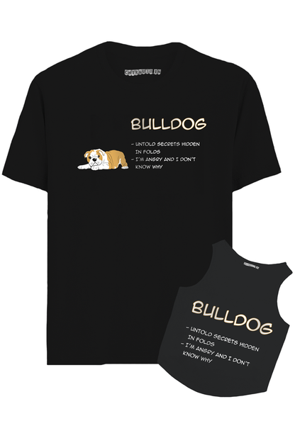 Bulldog Hooman And Dog T-Shirt Combo