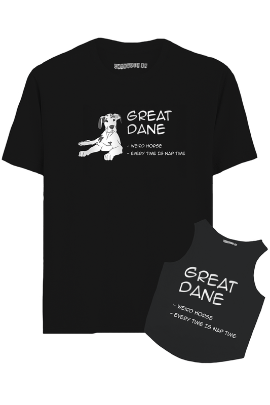 Great Dane Hooman And Dog Combo T-Shirt