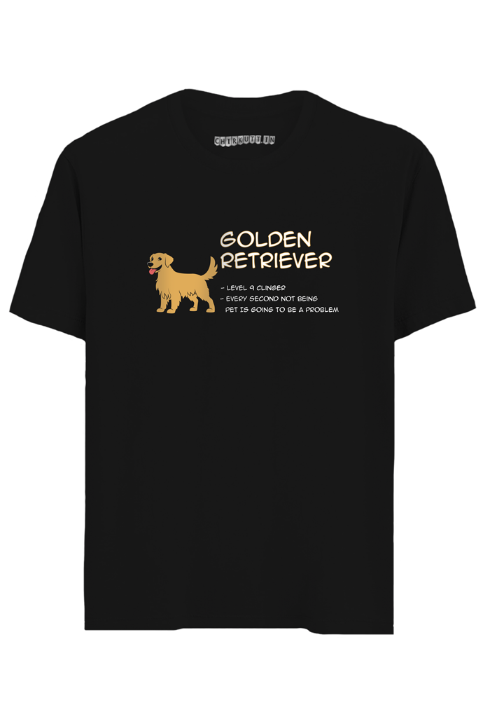 Golden Retriever Half Sleeves T-Shirt