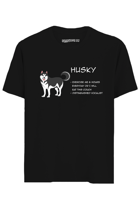 Husky Half Sleeves T-Shirt