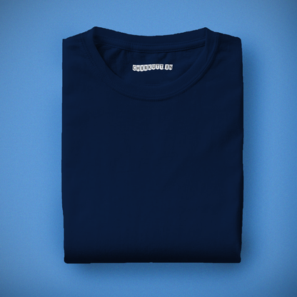 Solid Navy Blue Half Sleeves T-Shirt