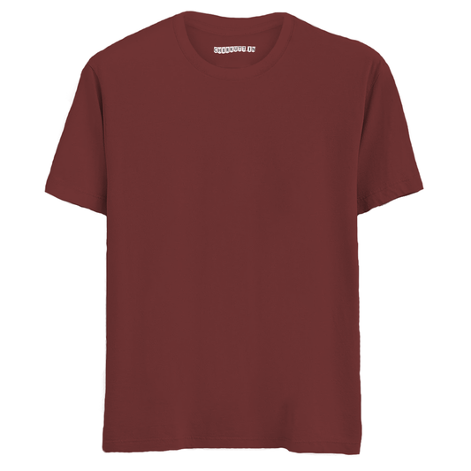 Solid Maroon Half Sleeves T-Shirt