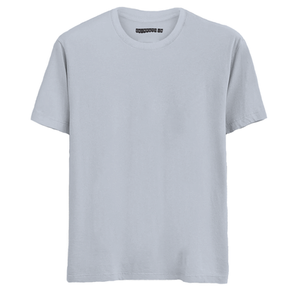 Solid Pearl Grey Half Sleeves T-Shirt