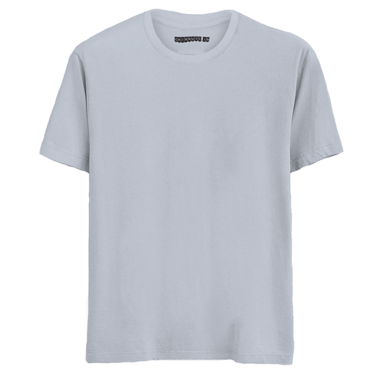 Solid Pearl Grey Half Sleeves T-Shirt