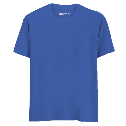 Solid Royal Blue Half Sleeves T-Shirt