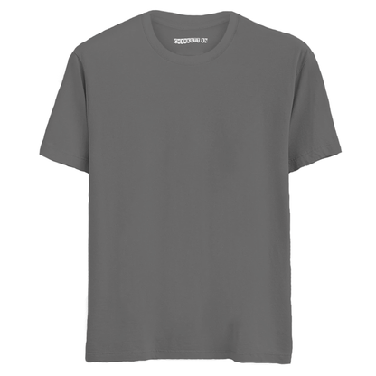 Solid Steel Grey Half Sleeves T-Shirt