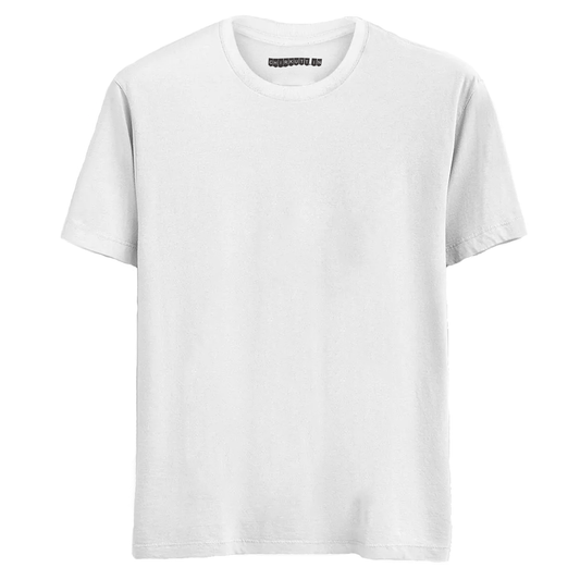 Solid White Half Sleeves T-Shirt