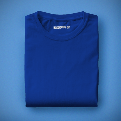 Solid Royal Blue Half Sleeves T-Shirt