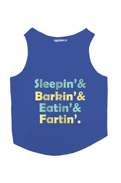 Sleepin' & Barkin' Dog T-Shirt - Blue