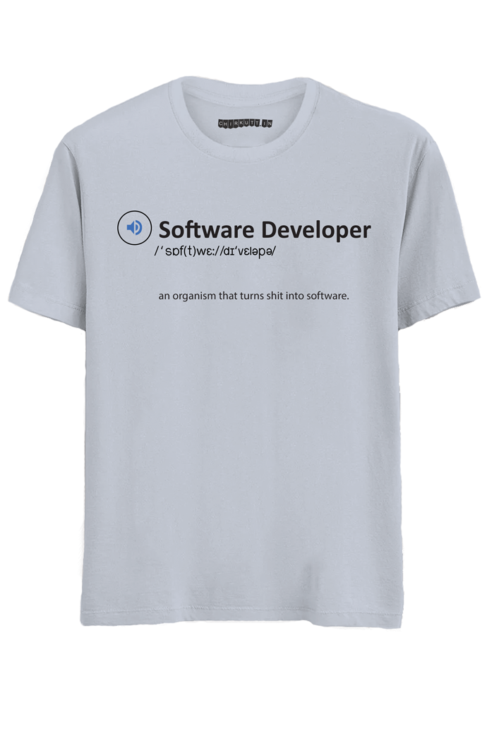 Software Developer half Sleeves T-Shirt