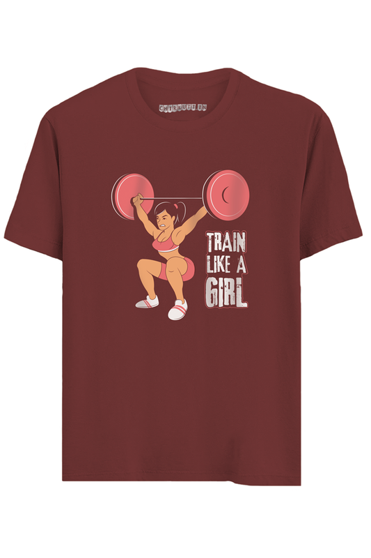 Train Like a Girl Half Sleeves T-Shirt