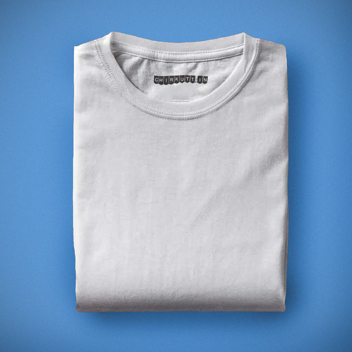 Solid White Half Sleeves T-Shirt