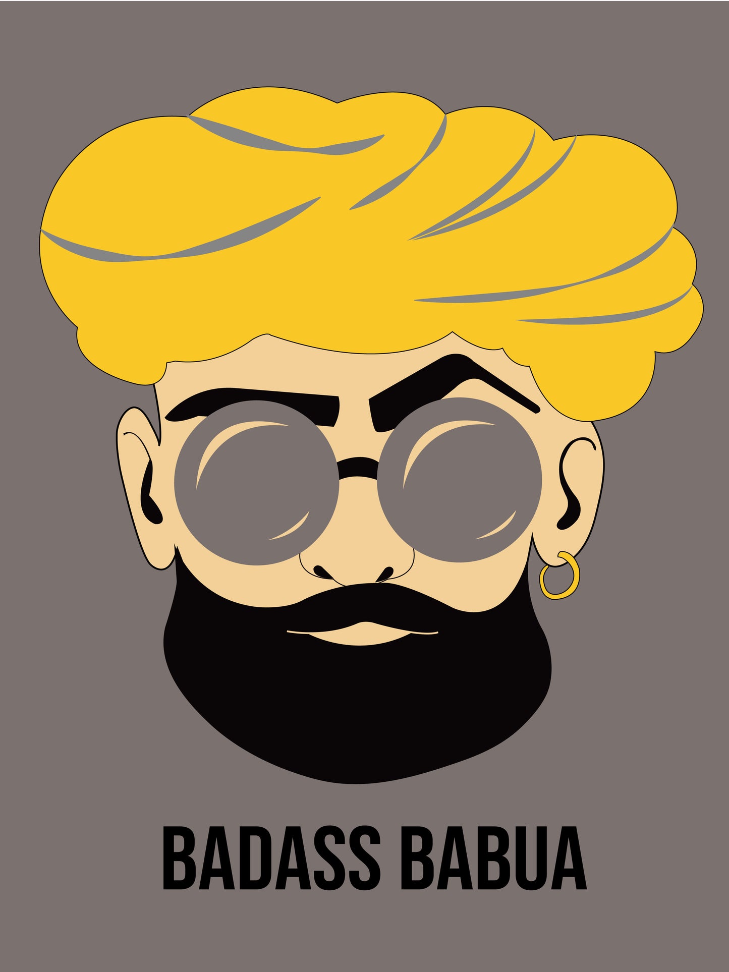 Badass Babua Half Sleeves T-Shirt